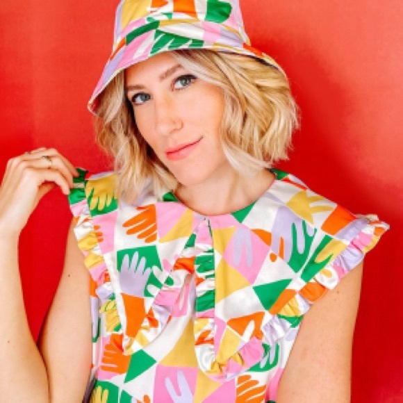 Dazey LA Colorful Collared Hands Dress - Picture 2 of 5